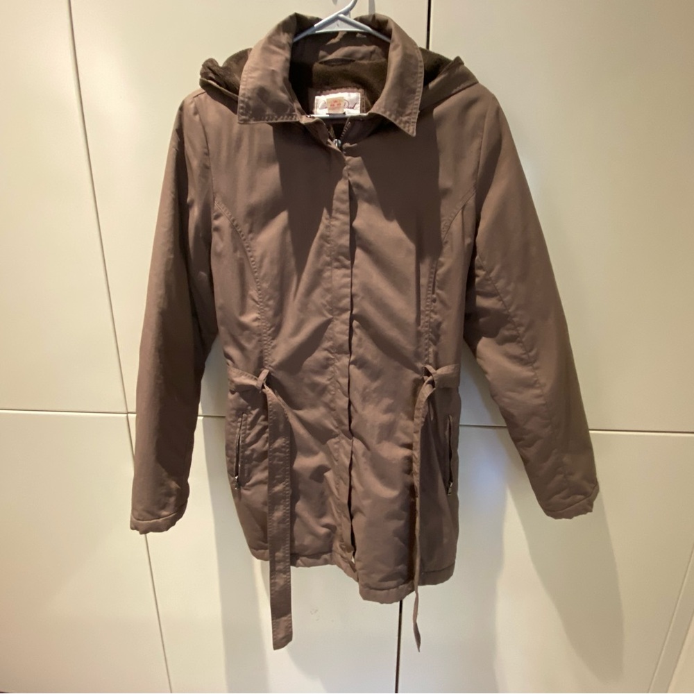 Women's Brown Hooded Jacket